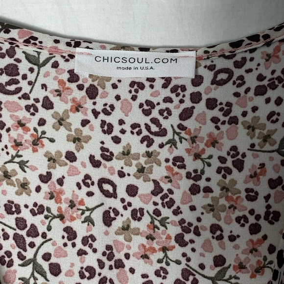 Chic Soul | Floral Leopard Print Romper - 1X - Picture 5 of 6